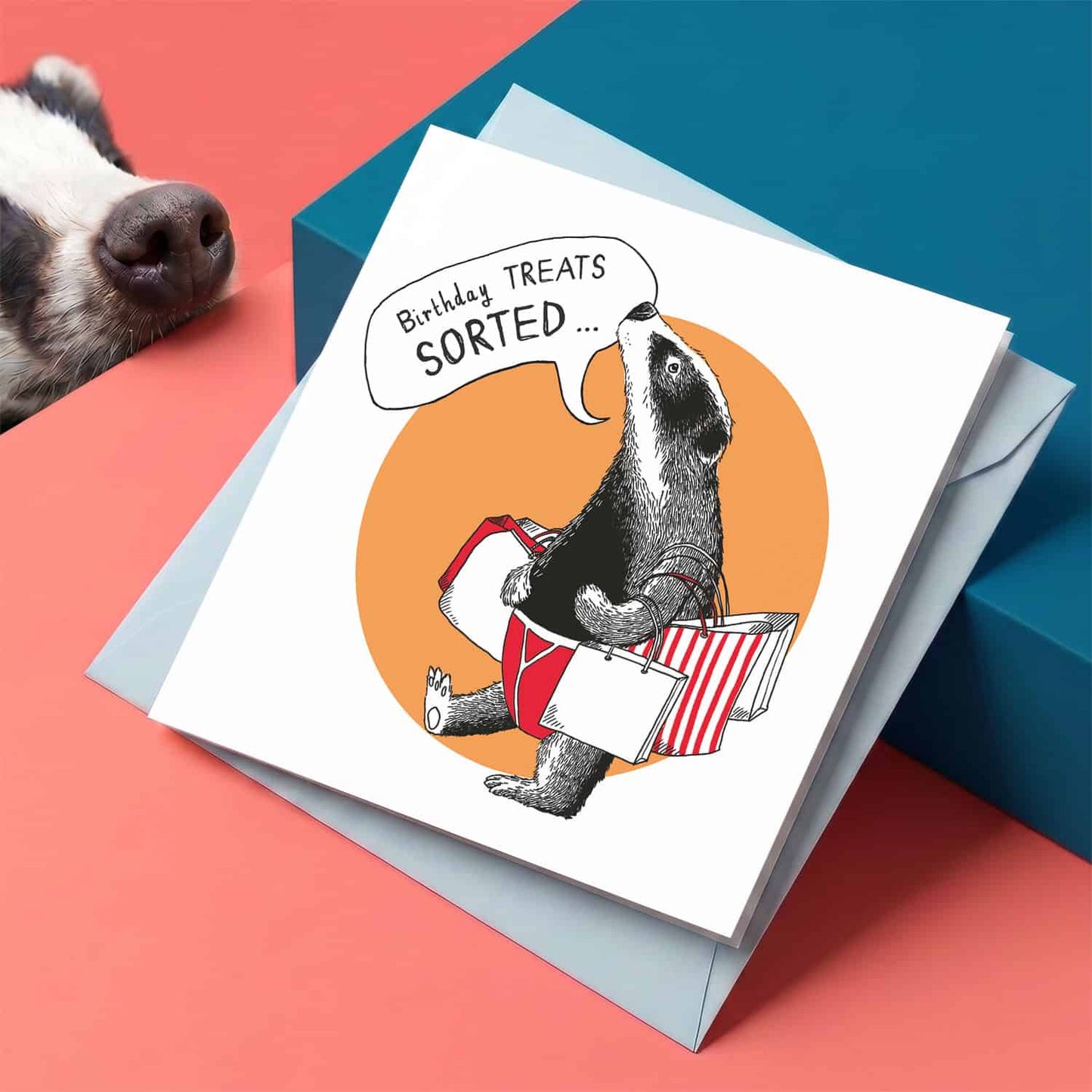 Badger Birthday Treats Card