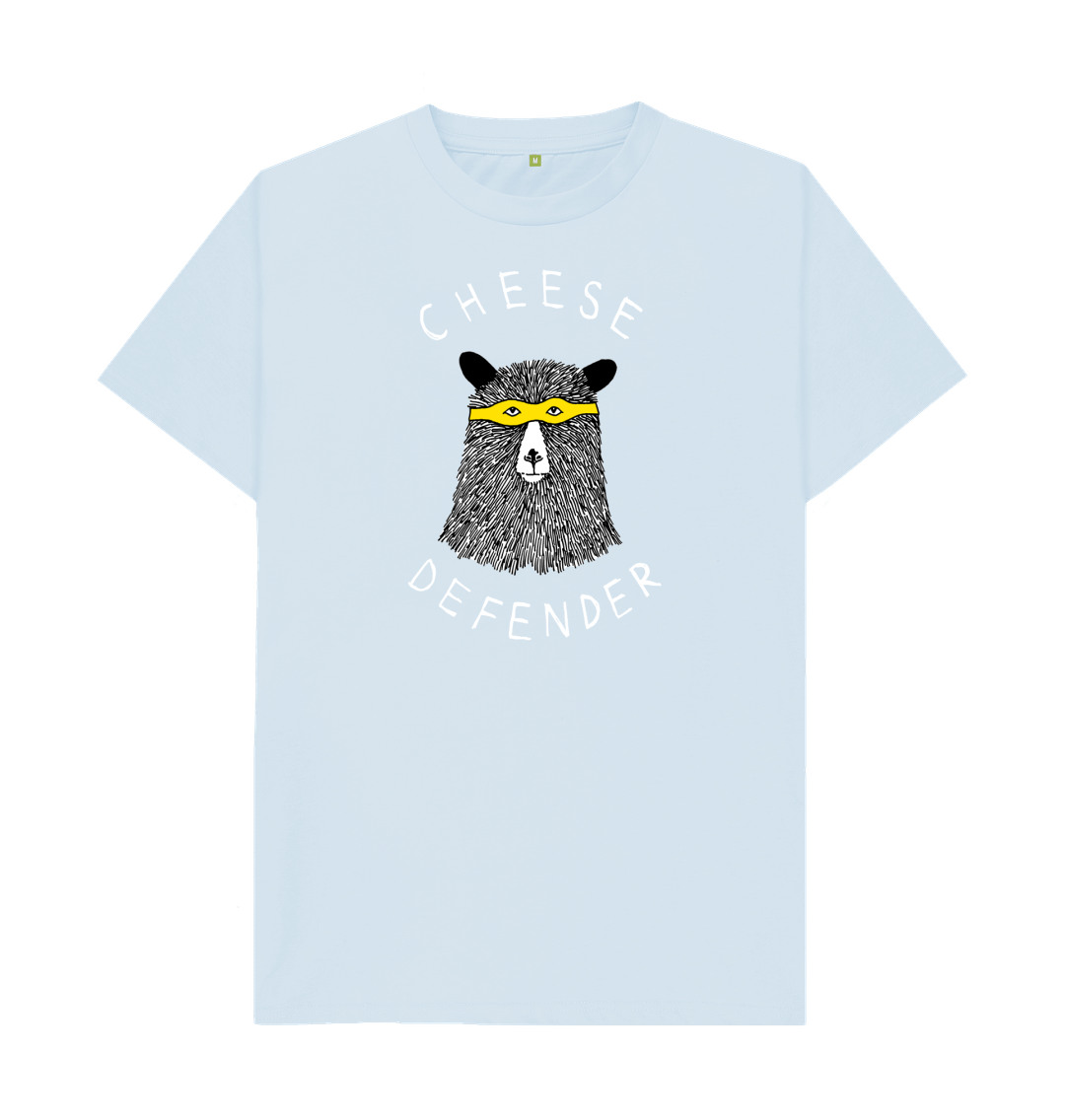 Sky Blue 'Cheese Defender' Men's T-shirt