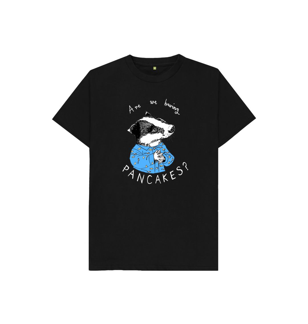 Black 'Are We Having Pancakes?' Kids T-shirt