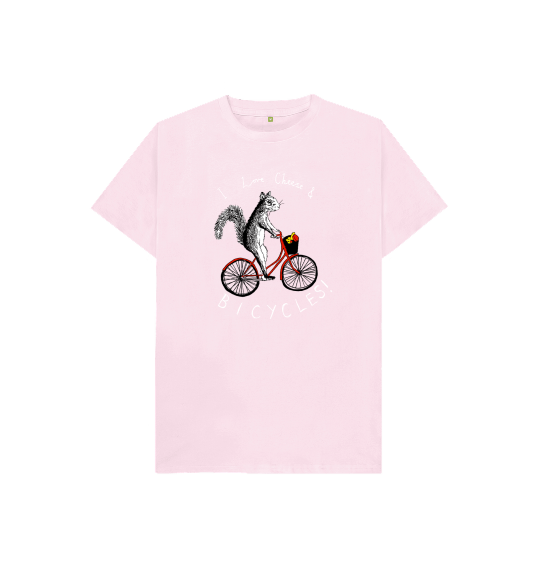 Pink 'I Love Cheese & Bicycles!' Kids T-shirt