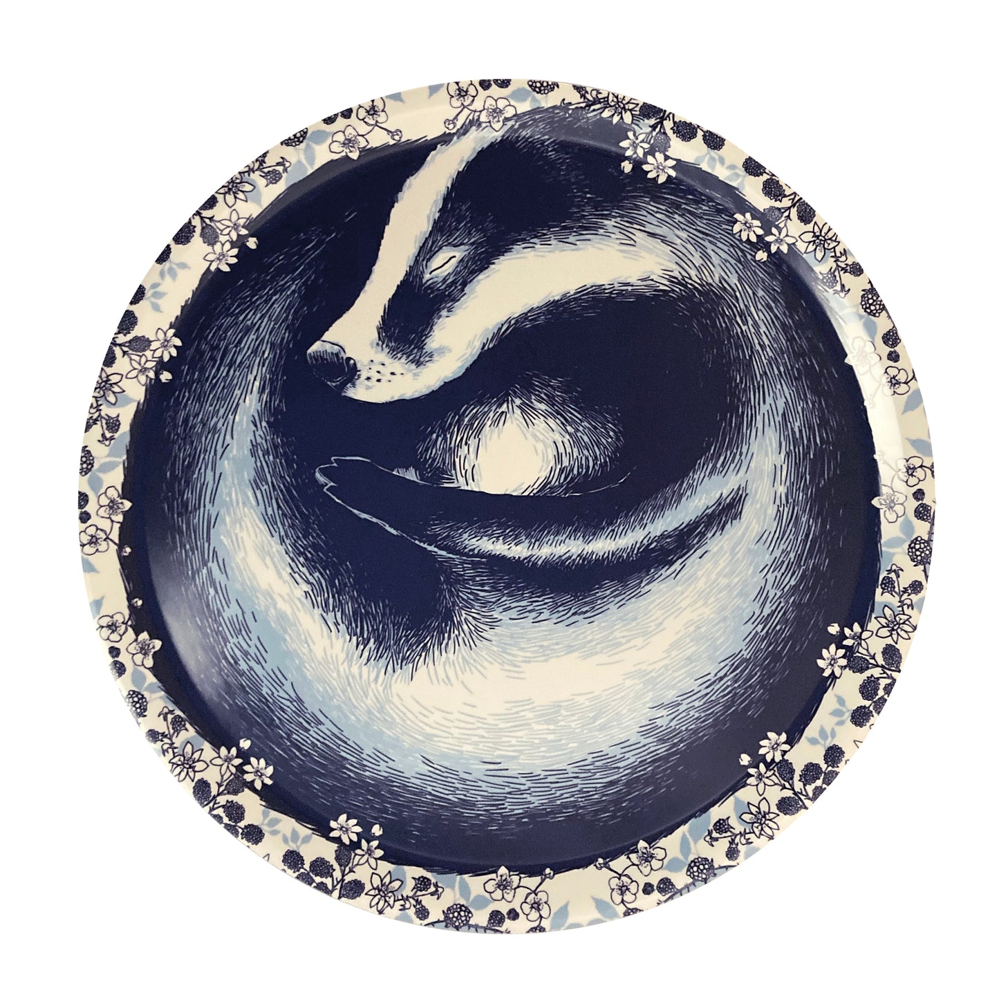 Sleeping Badger Round Tray