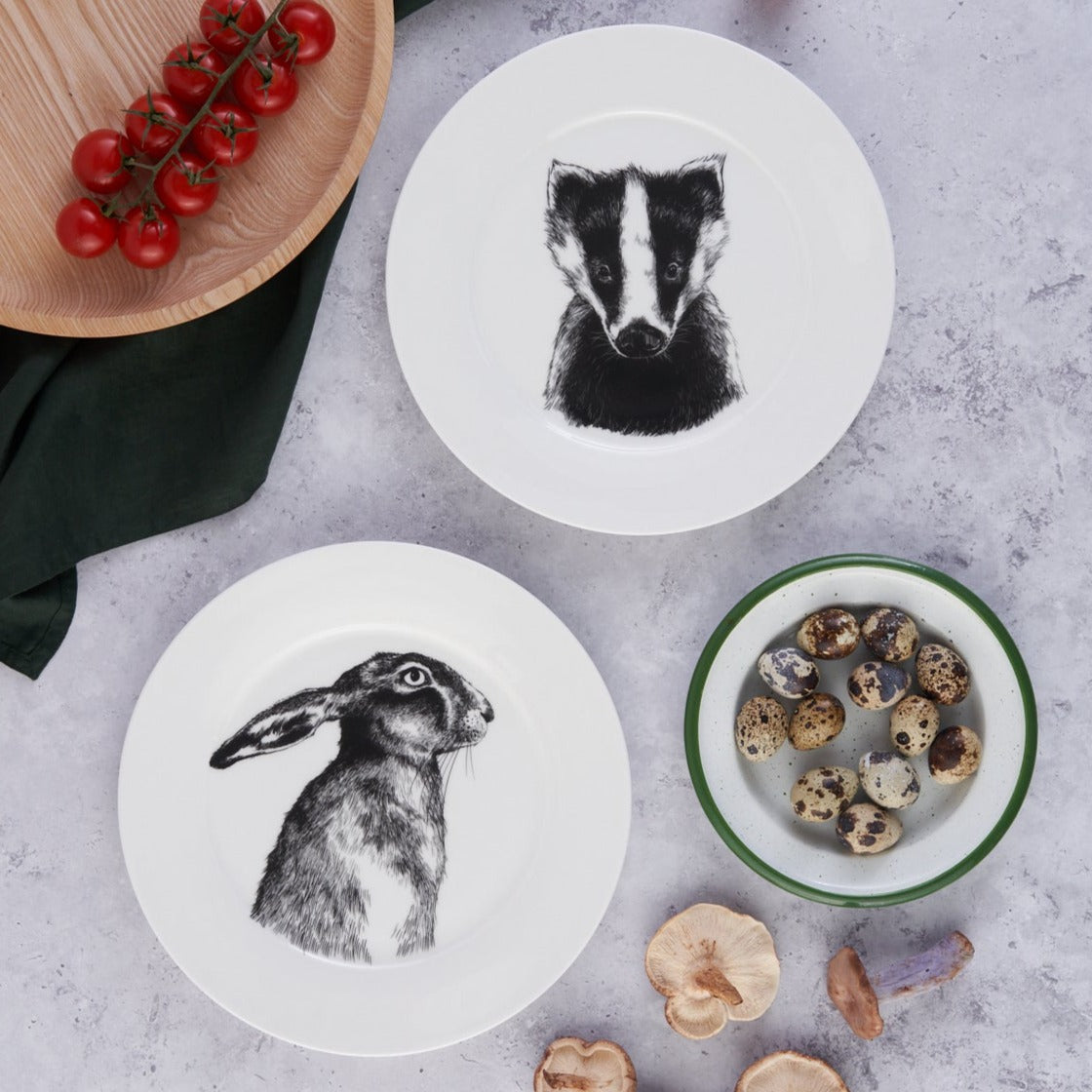 British Wildlife Collection - Badger dinner plate