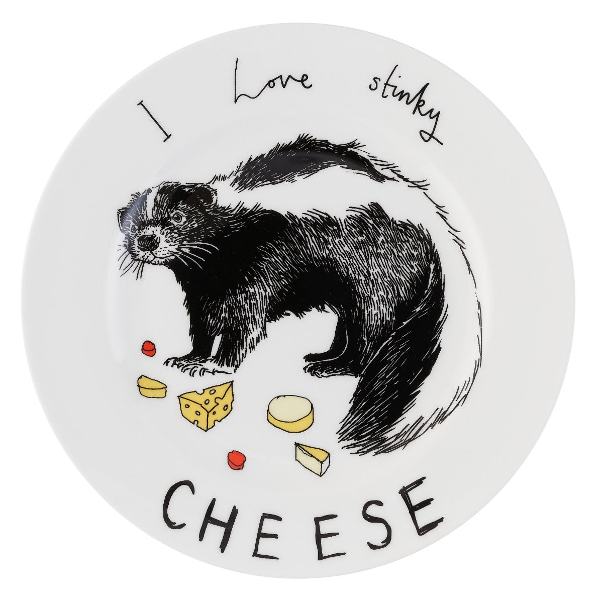 'I Love Stinky Cheese' Side Plate