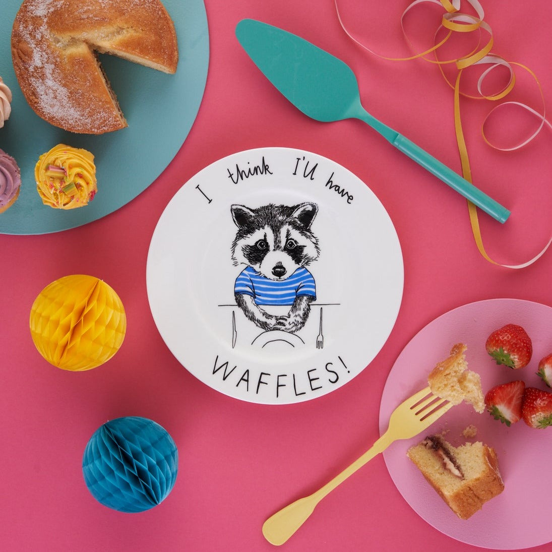 'I Think I'll Have Waffles!' Side Plate