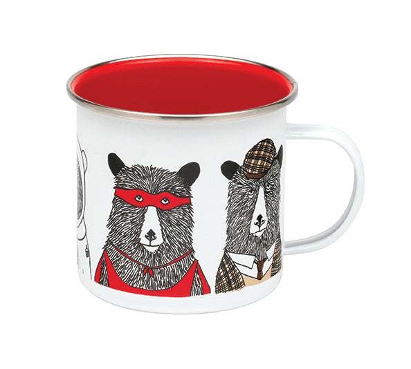 Bear Family Enamel Mug