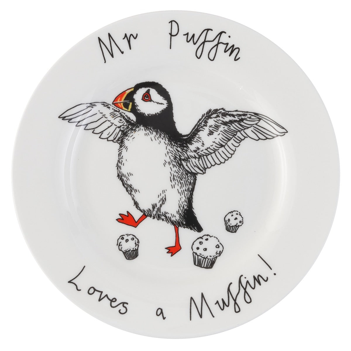 'Mr Puffin Loves a Muffin' Side Plate