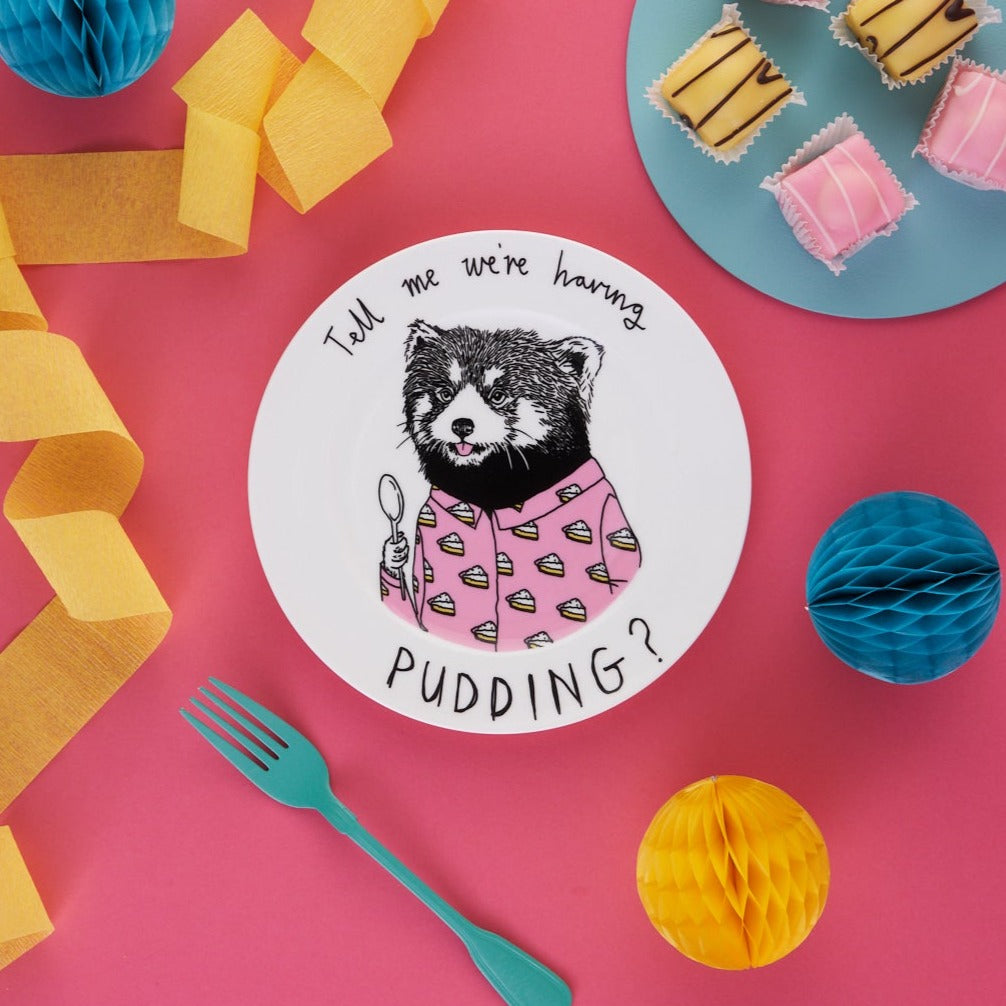 'Tell Me We're Having Pudding?' Side Plate