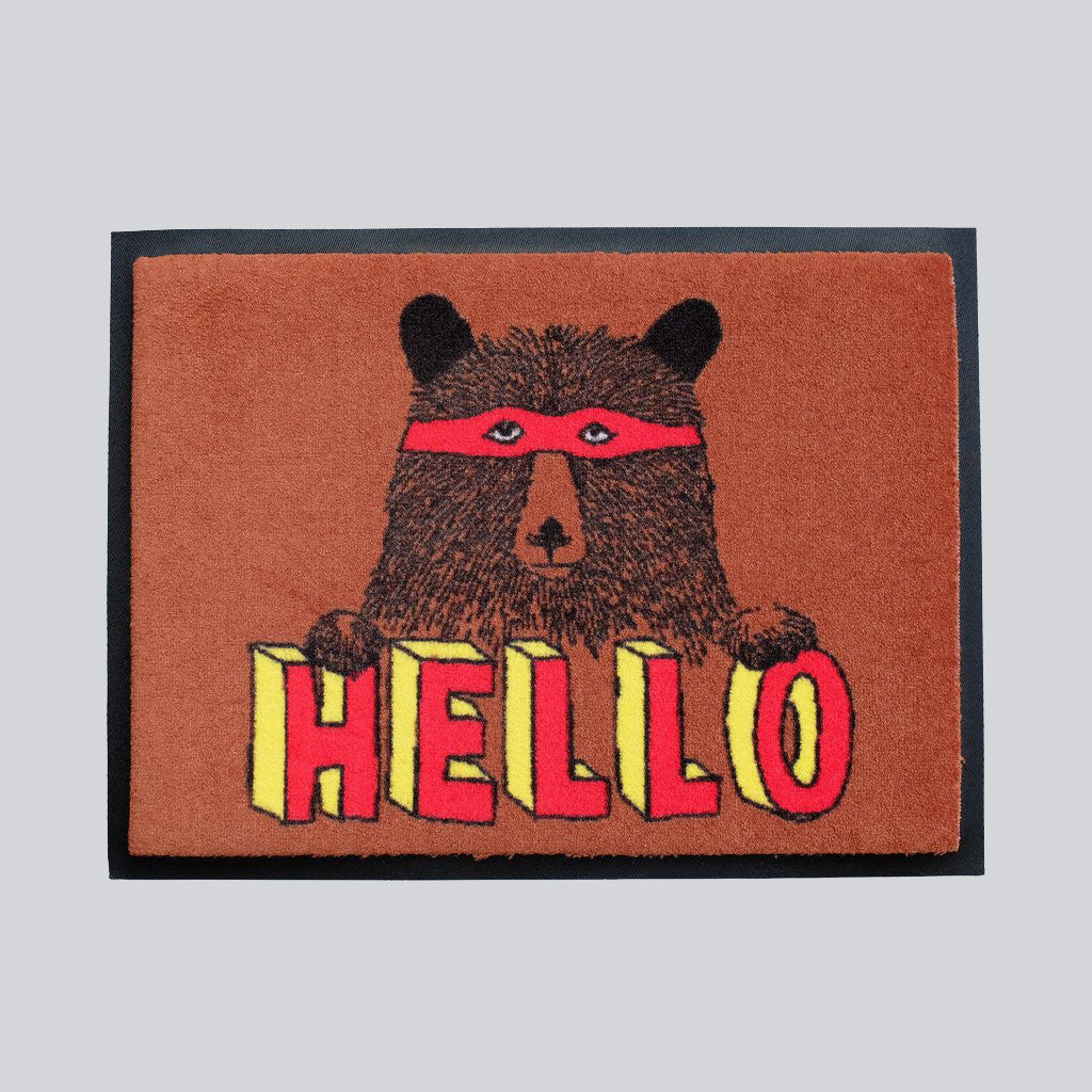 'Hello Bear' Welcome Door Mat