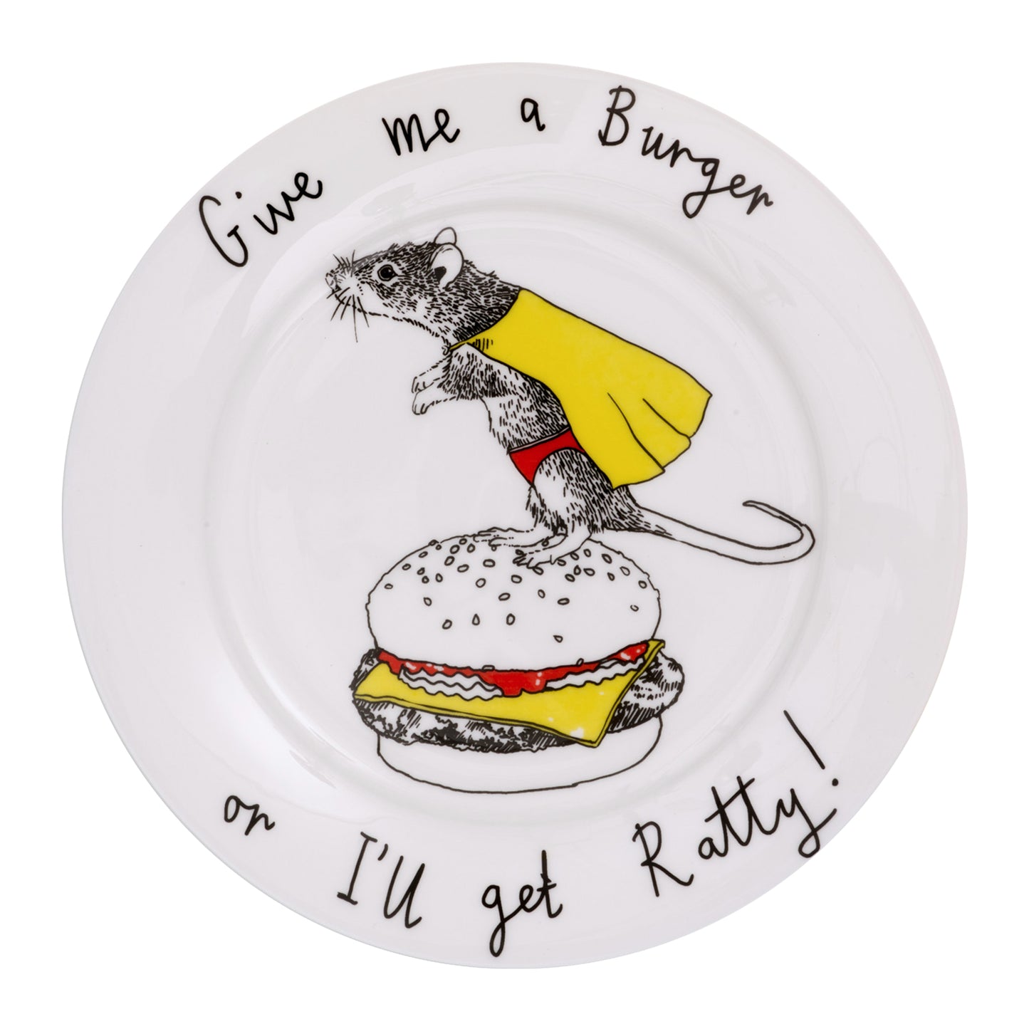 'Give me a Burger' Side Plate