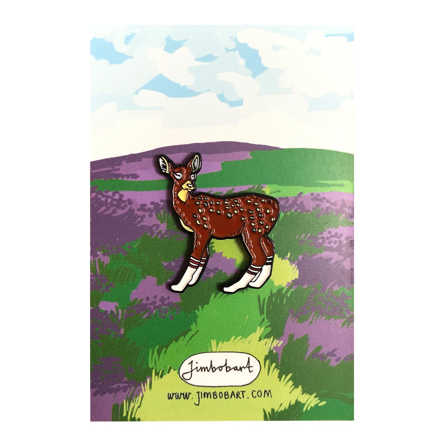 Deer socks enamel pin