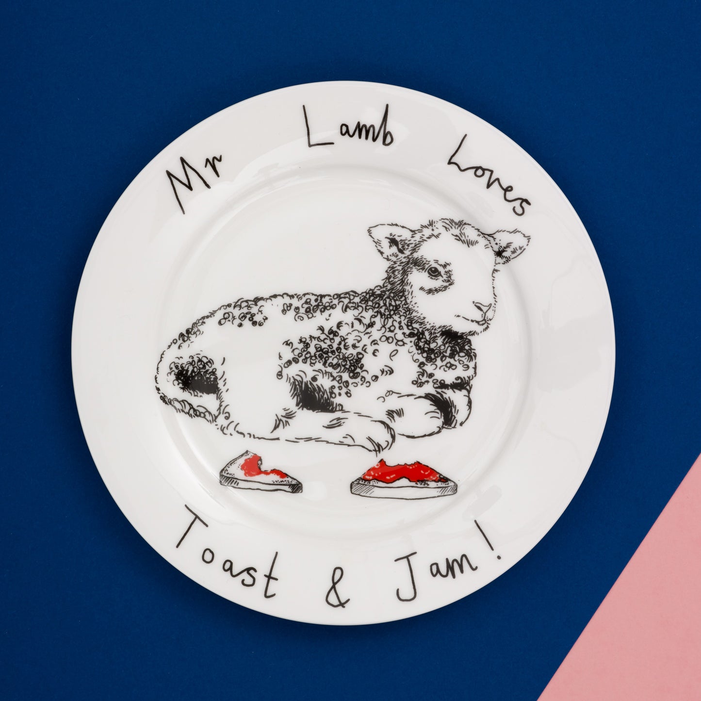 'Mr Lamb Loves Toast and Jam' Side Plate