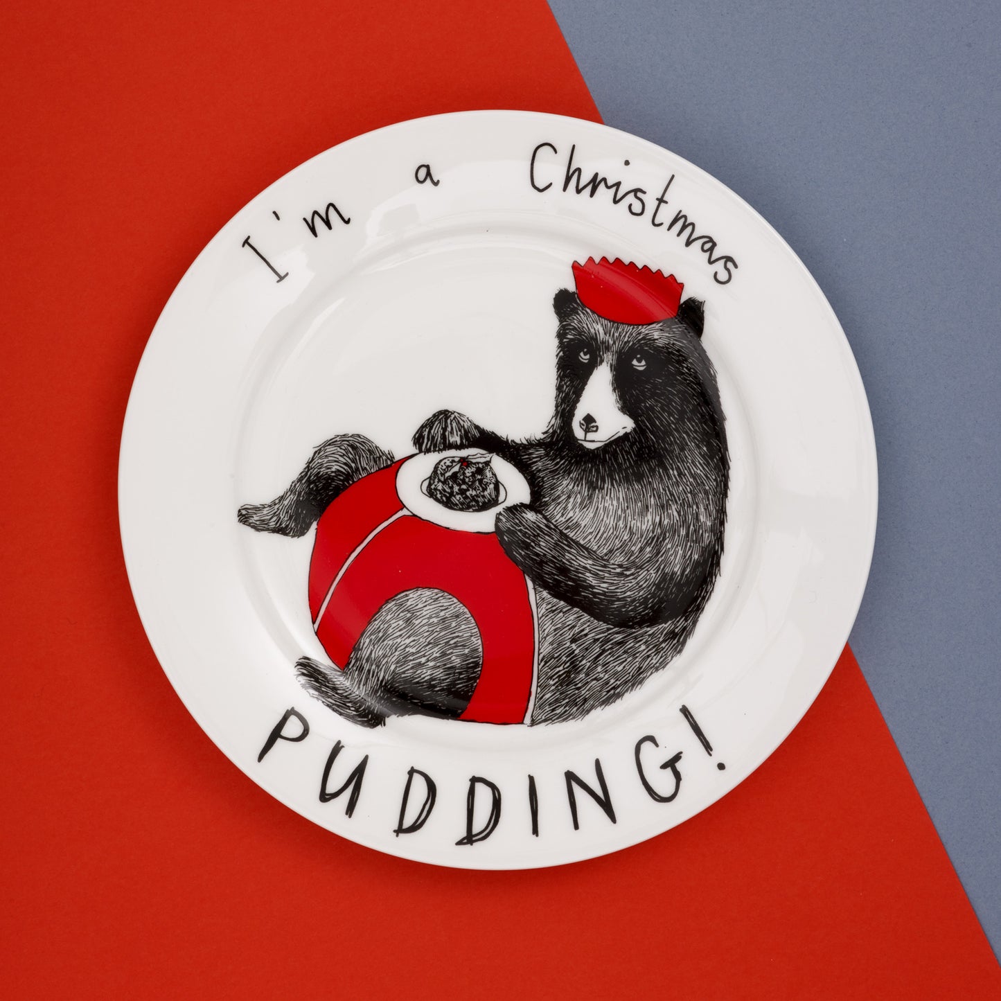 'I'm a Christmas Pudding' Side Plate