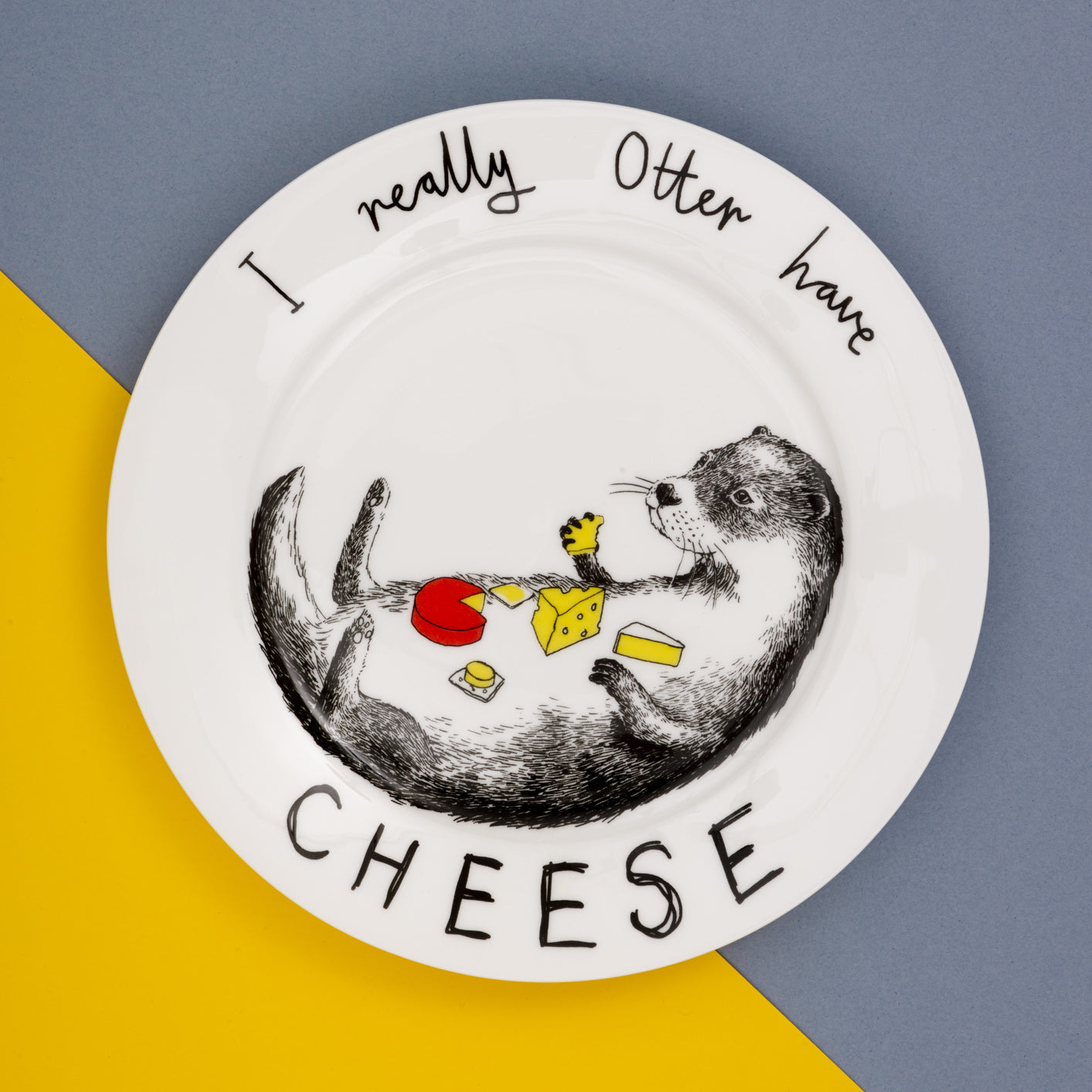 'I Really Otter Have Cheese' Side Plate