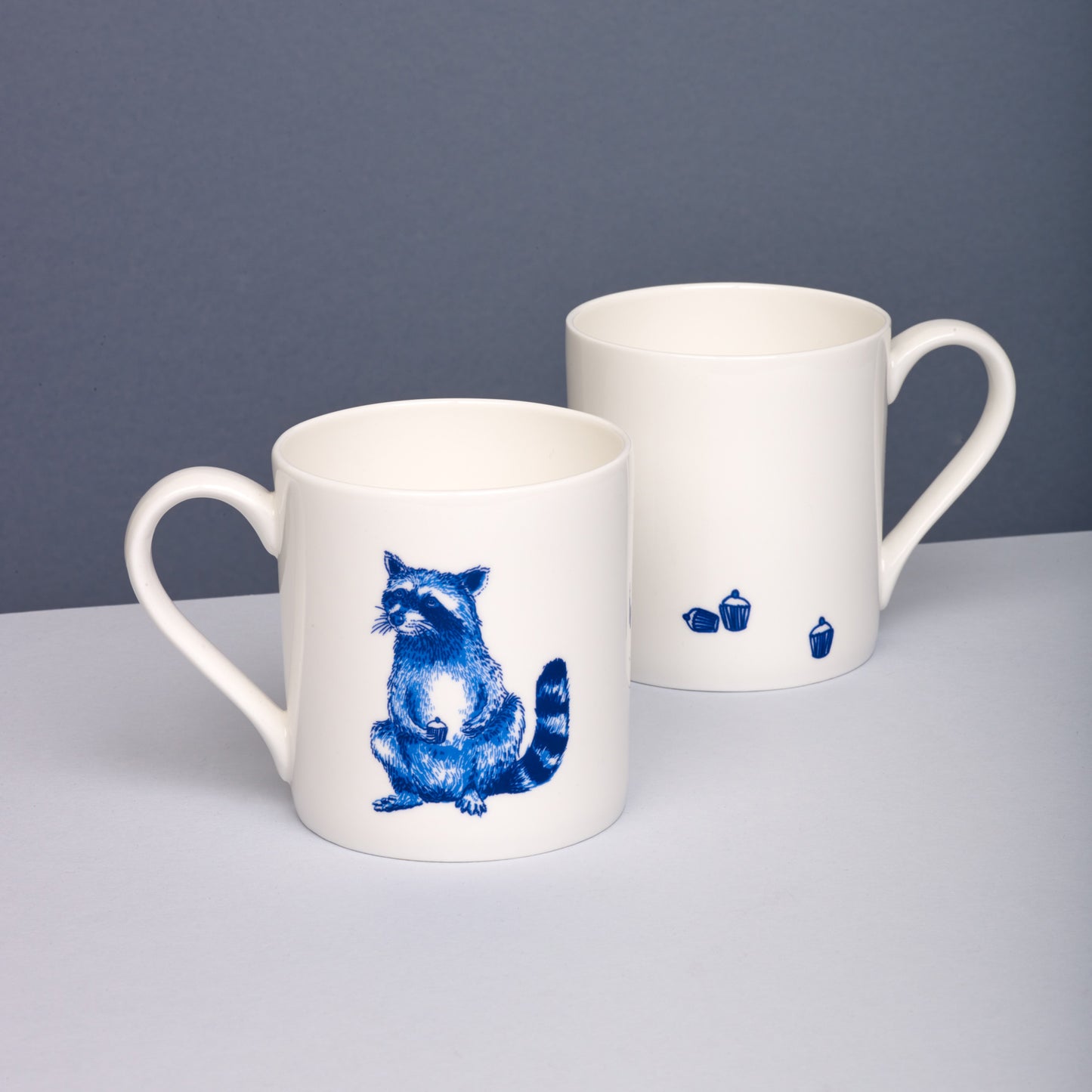 Raccoon Willow pattern mug