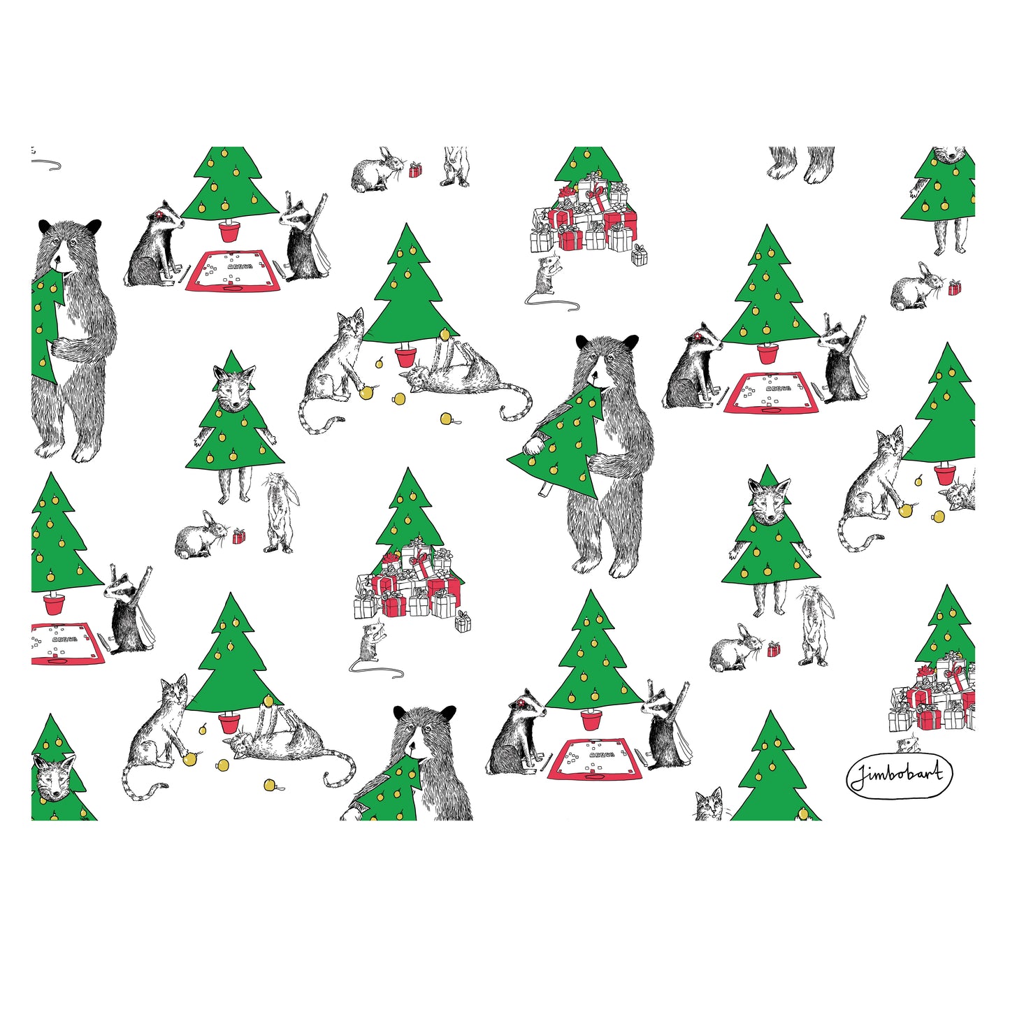 Jimbob Christmas Wrap - 5 Sheets of Wrapping Paper