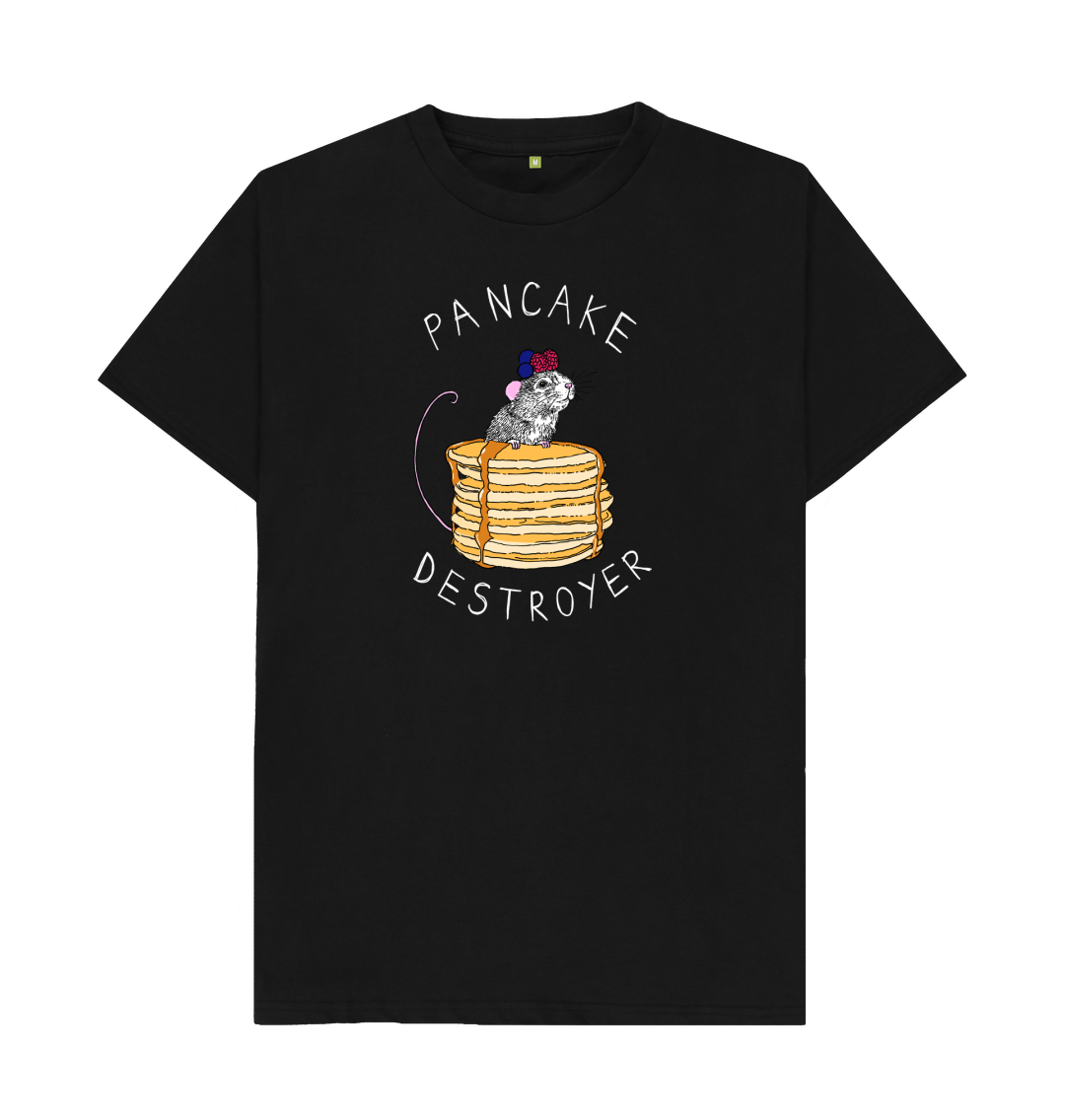 Black Printed T-shirt Front