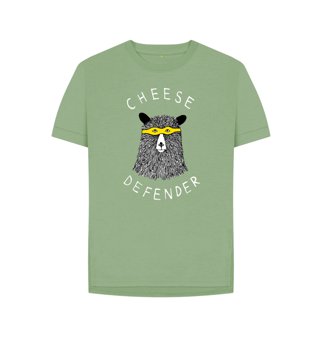 Sage 'Cheese Defender!' Women's T-shirt