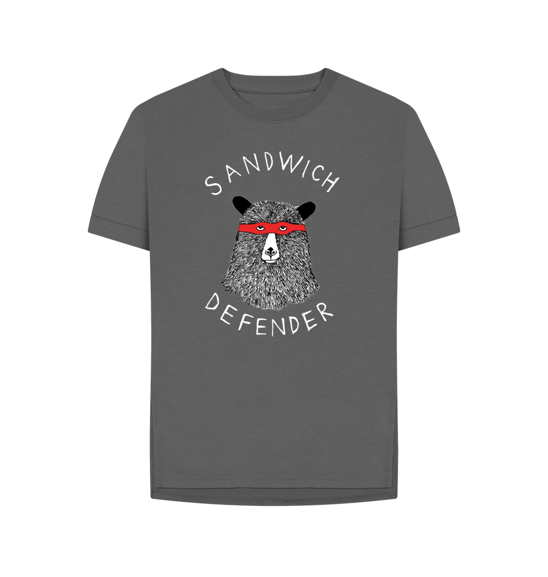 Slate Grey 'Sandwich Defender!' Women's T-shirt