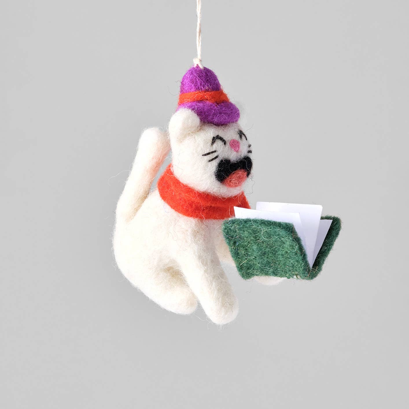 Dickens Cat Hanging Christmas Decoration