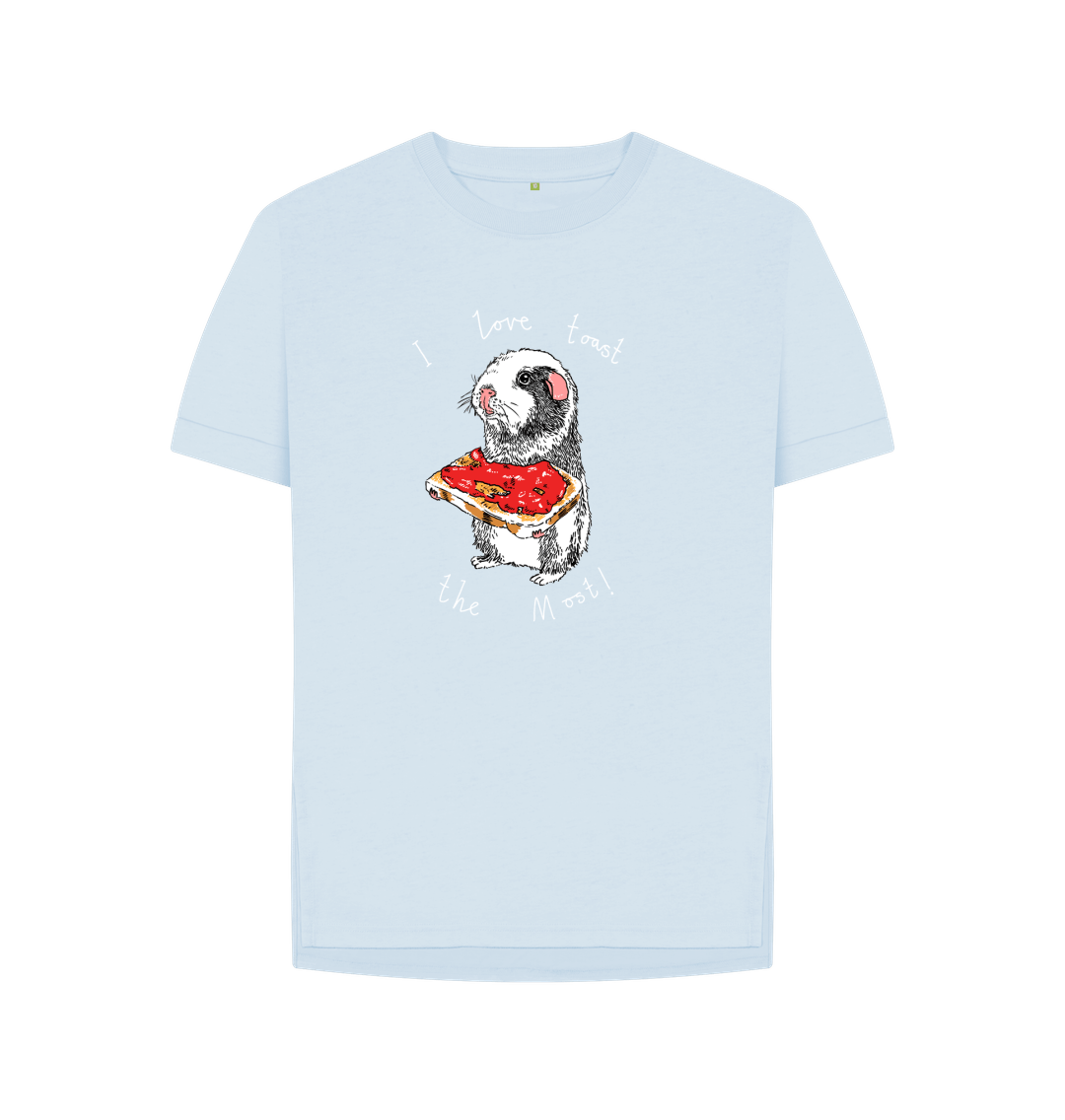 Sky Blue 'I Love Toast The Most!' Women's T-shirt
