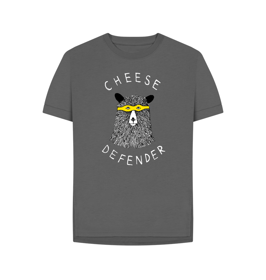 Slate Grey 'Cheese Defender!' Women's T-shirt