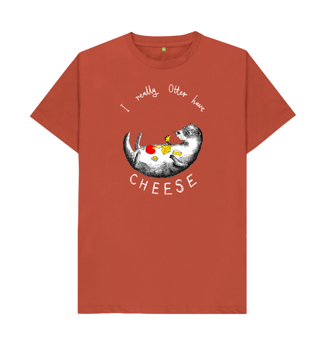 Rust 'I Really Otter Have Cheese!' Men's T-shirt