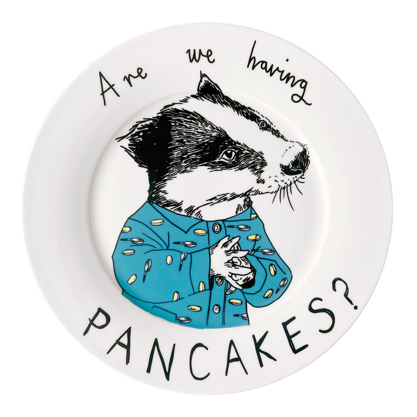 'Are We Having Pancakes' Dinner Plate