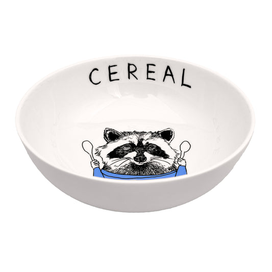 'Cereal Destroyer' Raccoon Bowl