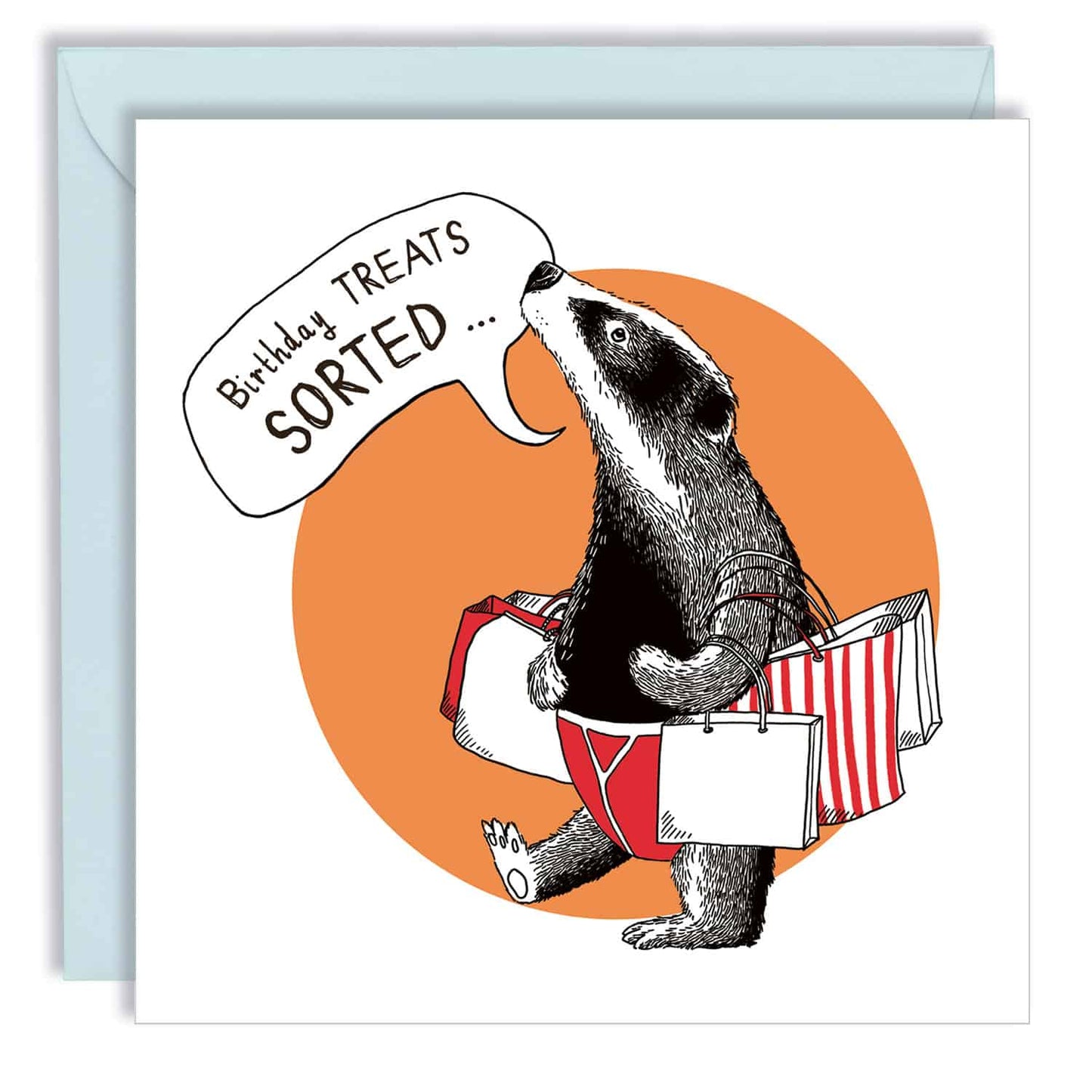 Badger Birthday Treats Card