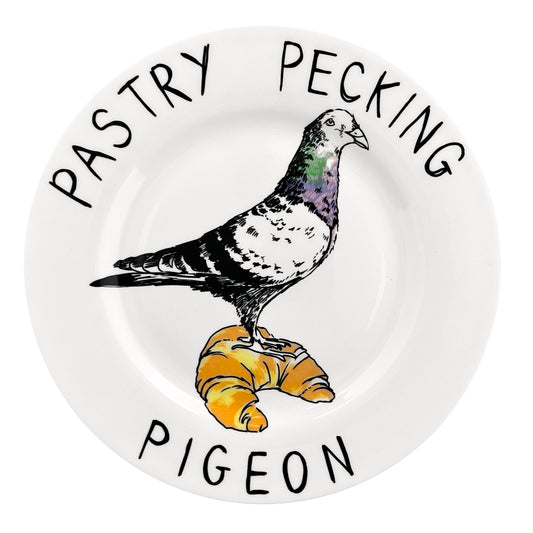 'Pastry Pecking Pigeon' Side Plate