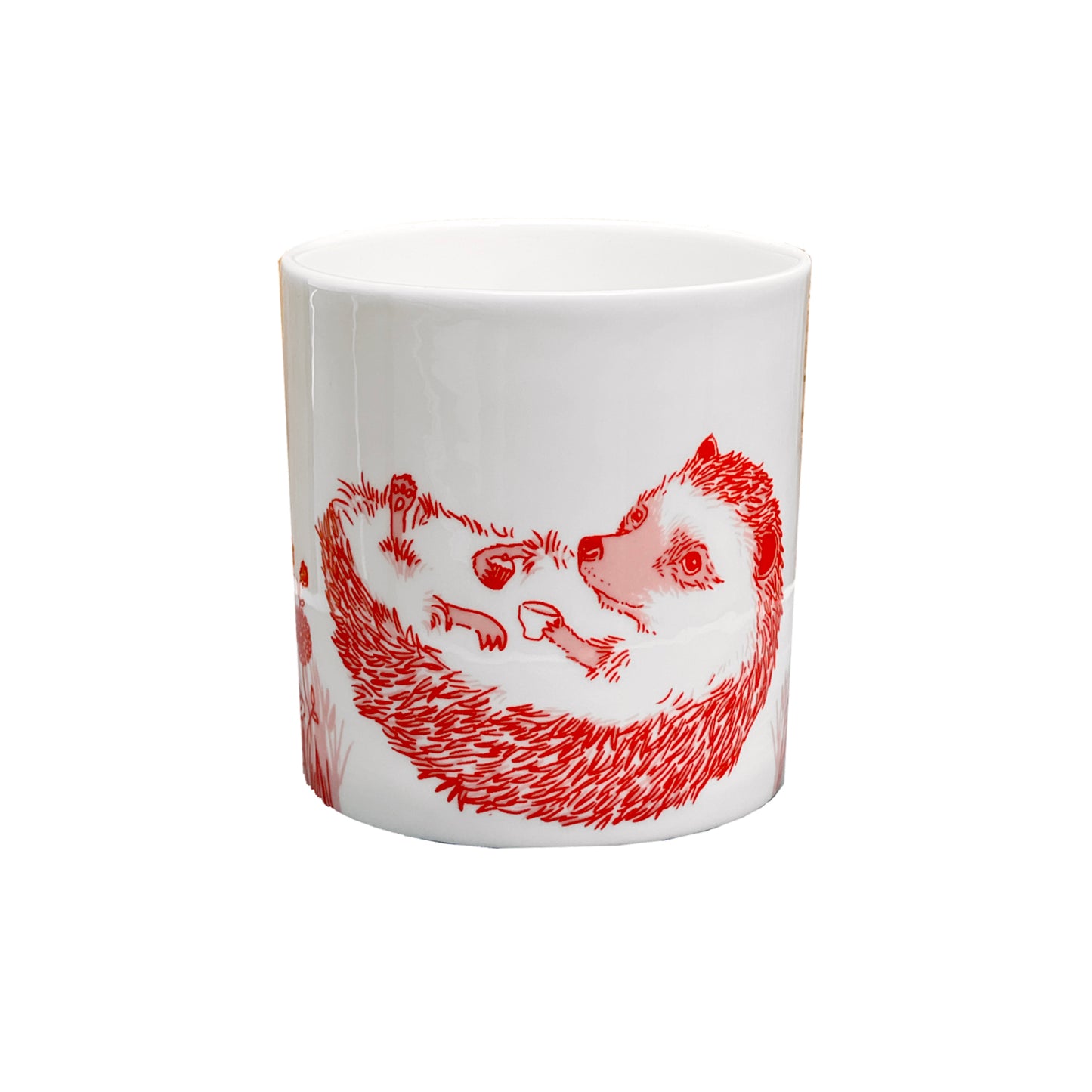 Hedgehog willow pattern mug