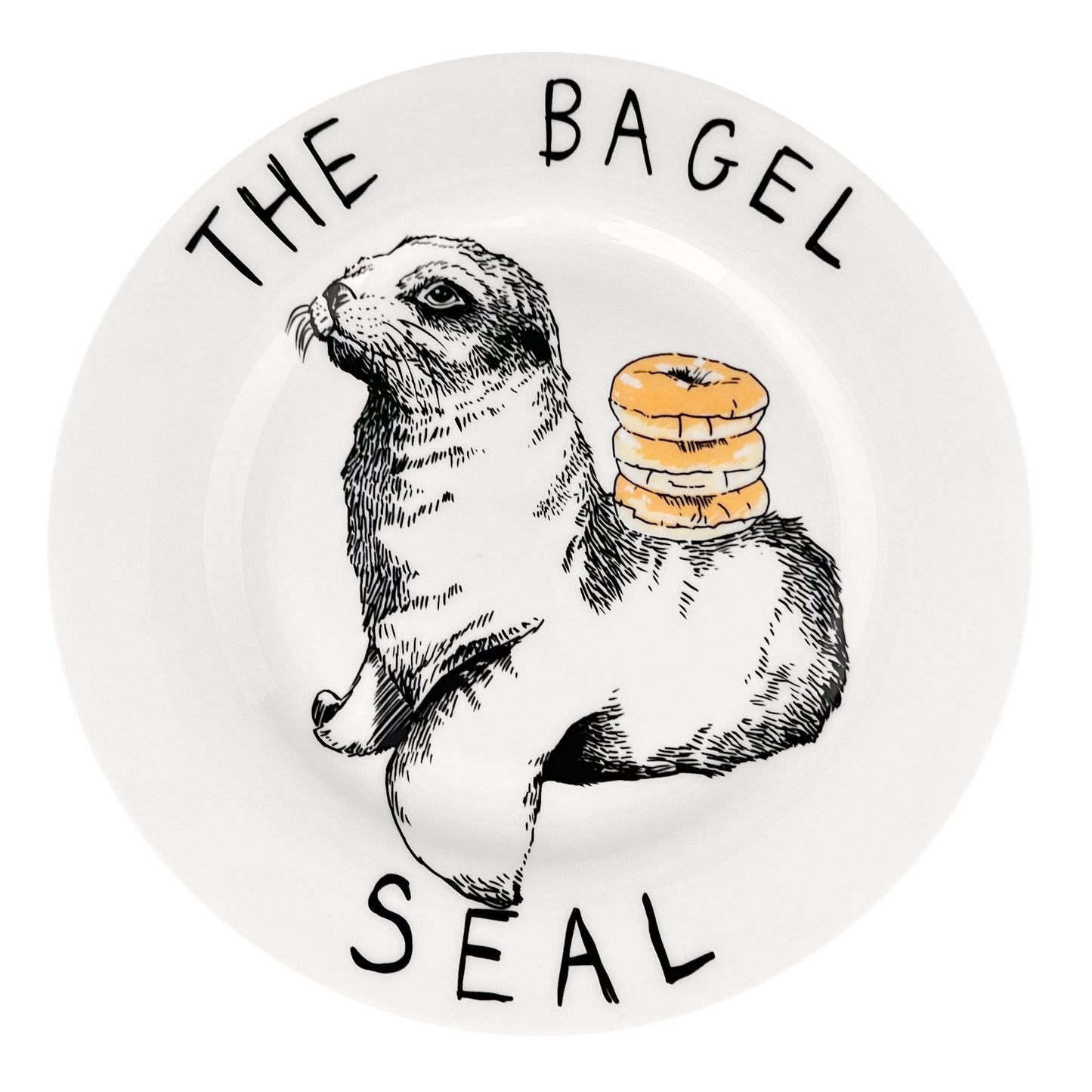 'The Bagel Seal' Side Plate