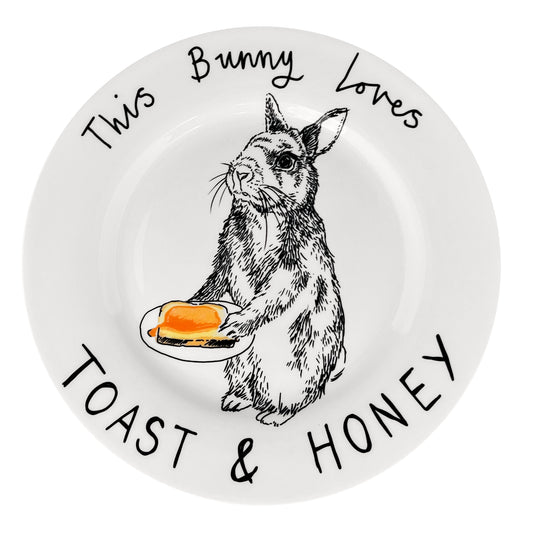 'This Bunny Loves Toast and Honey' Side Plate