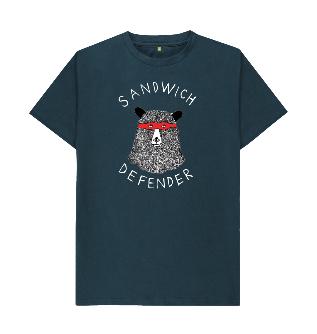 Denim Blue 'Sandwich Defender' Men's T-shirt