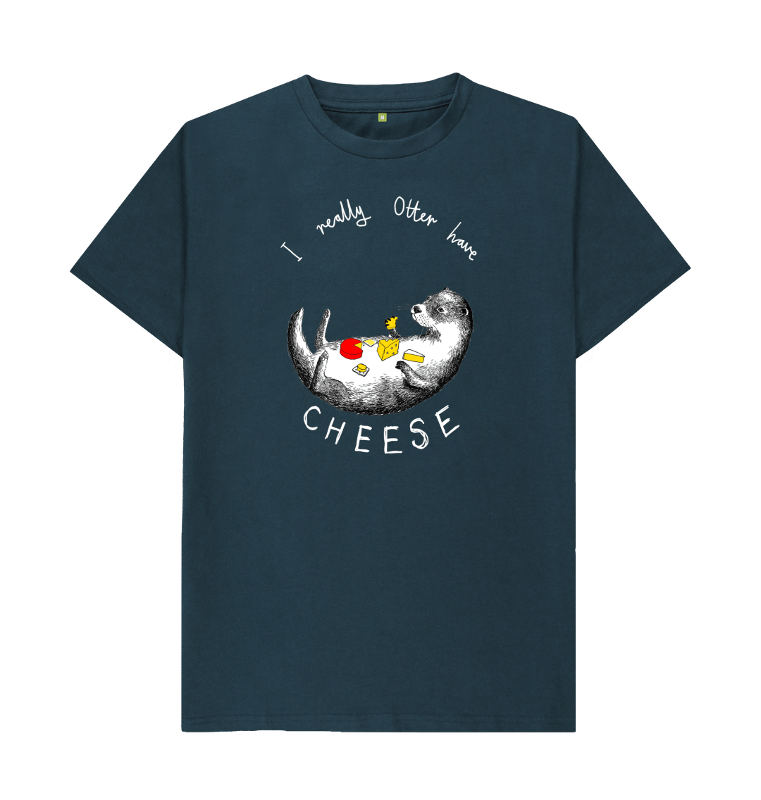 Denim Blue 'I Really Otter Have Cheese!' Men's T-shirt