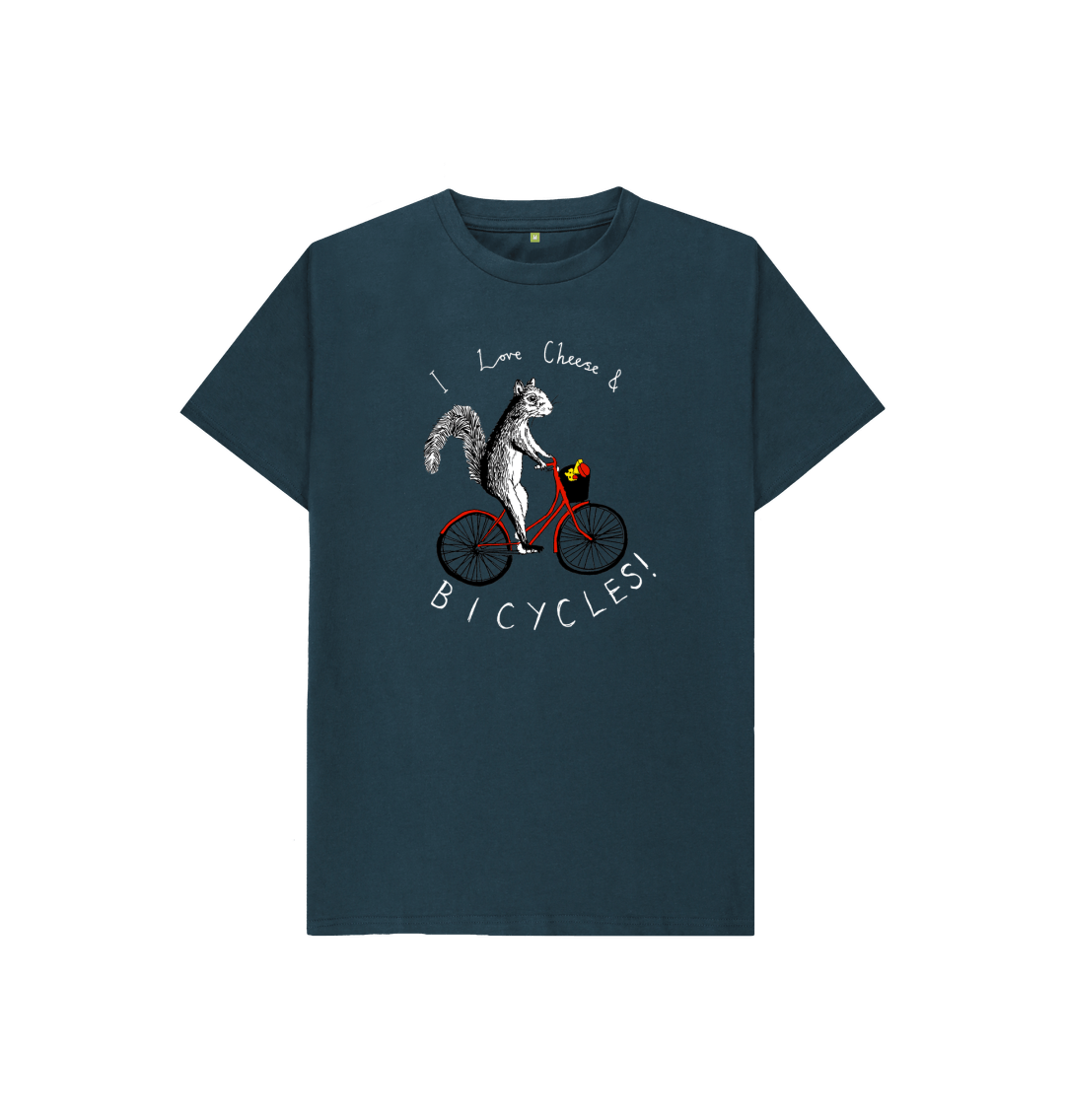 Denim Blue 'I Love Cheese & Bicycles!' Kids T-shirt