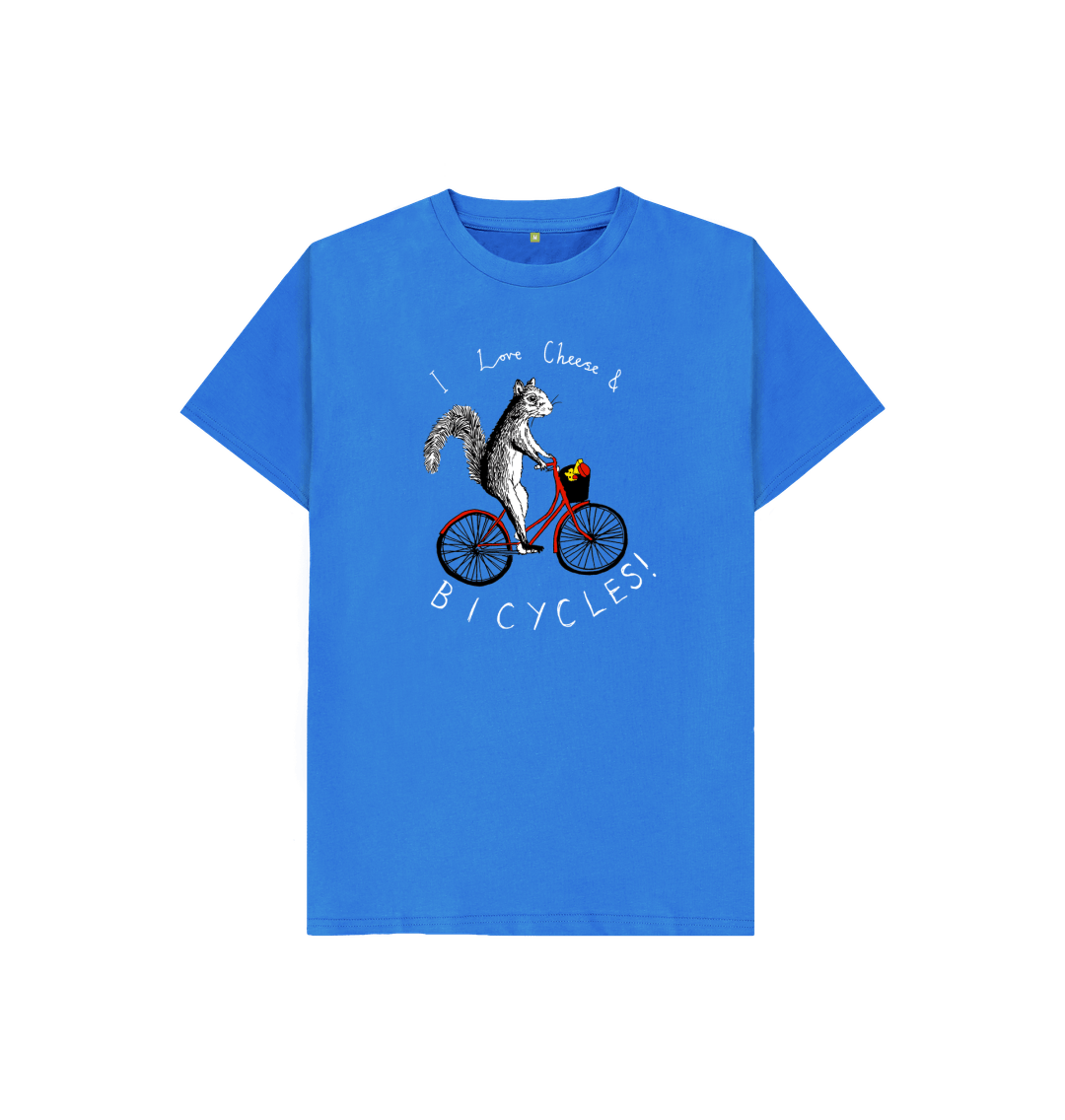 Bright Blue 'I Love Cheese & Bicycles!' Kids T-shirt