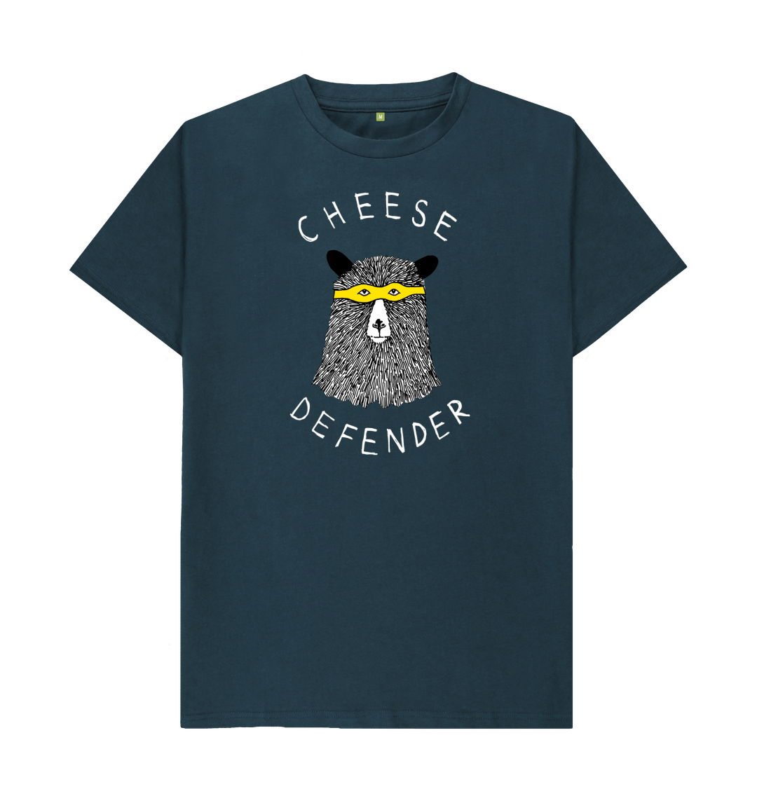 Denim Blue 'Cheese Defender' Men's T-shirt