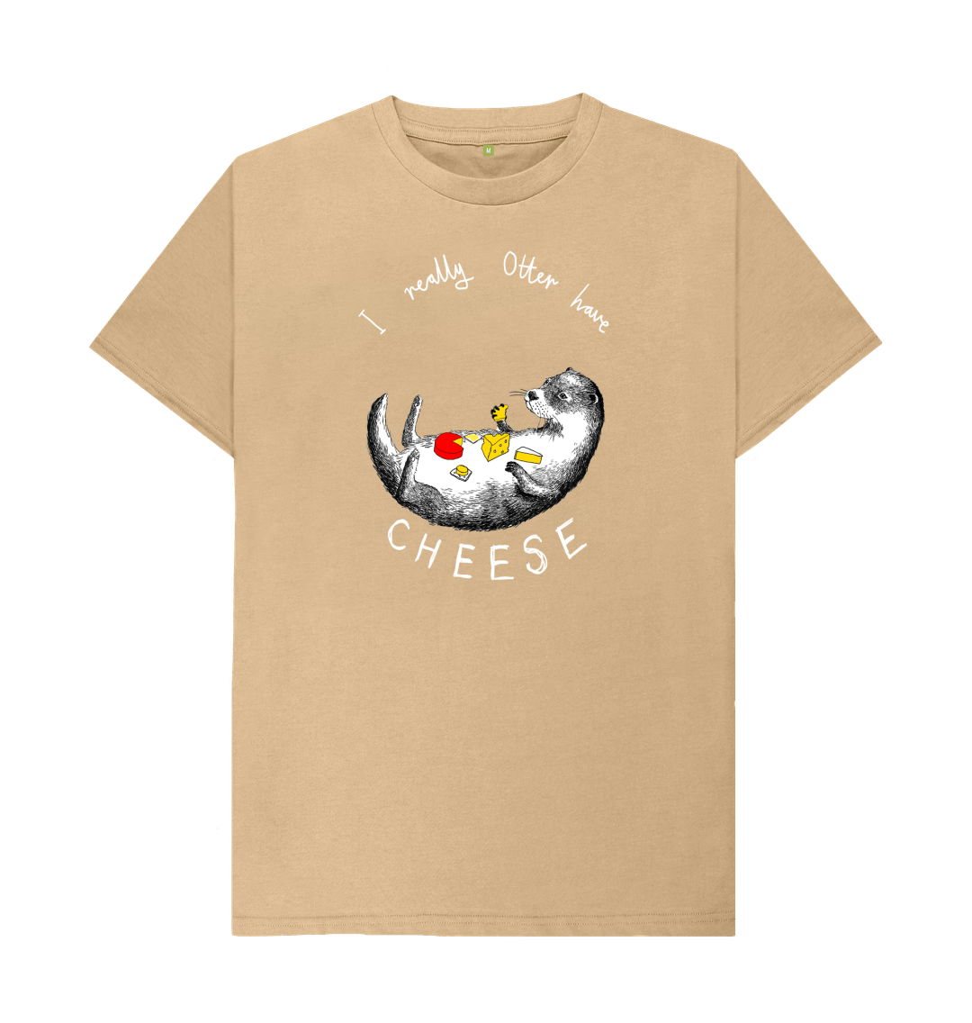 Sand 'I Really Otter Have Cheese!' Men's T-shirt