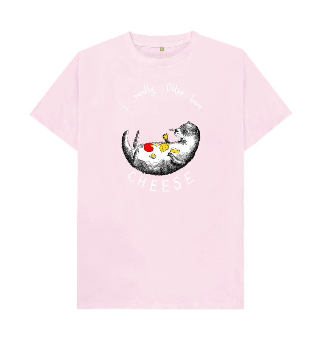 Pink 'I Really Otter Have Cheese!' Men's T-shirt