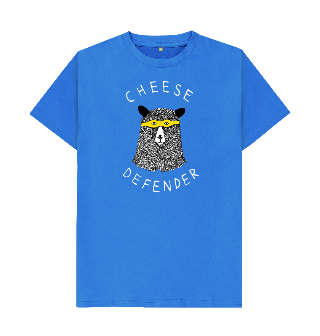 Bright Blue 'Cheese Defender' Men's T-shirt