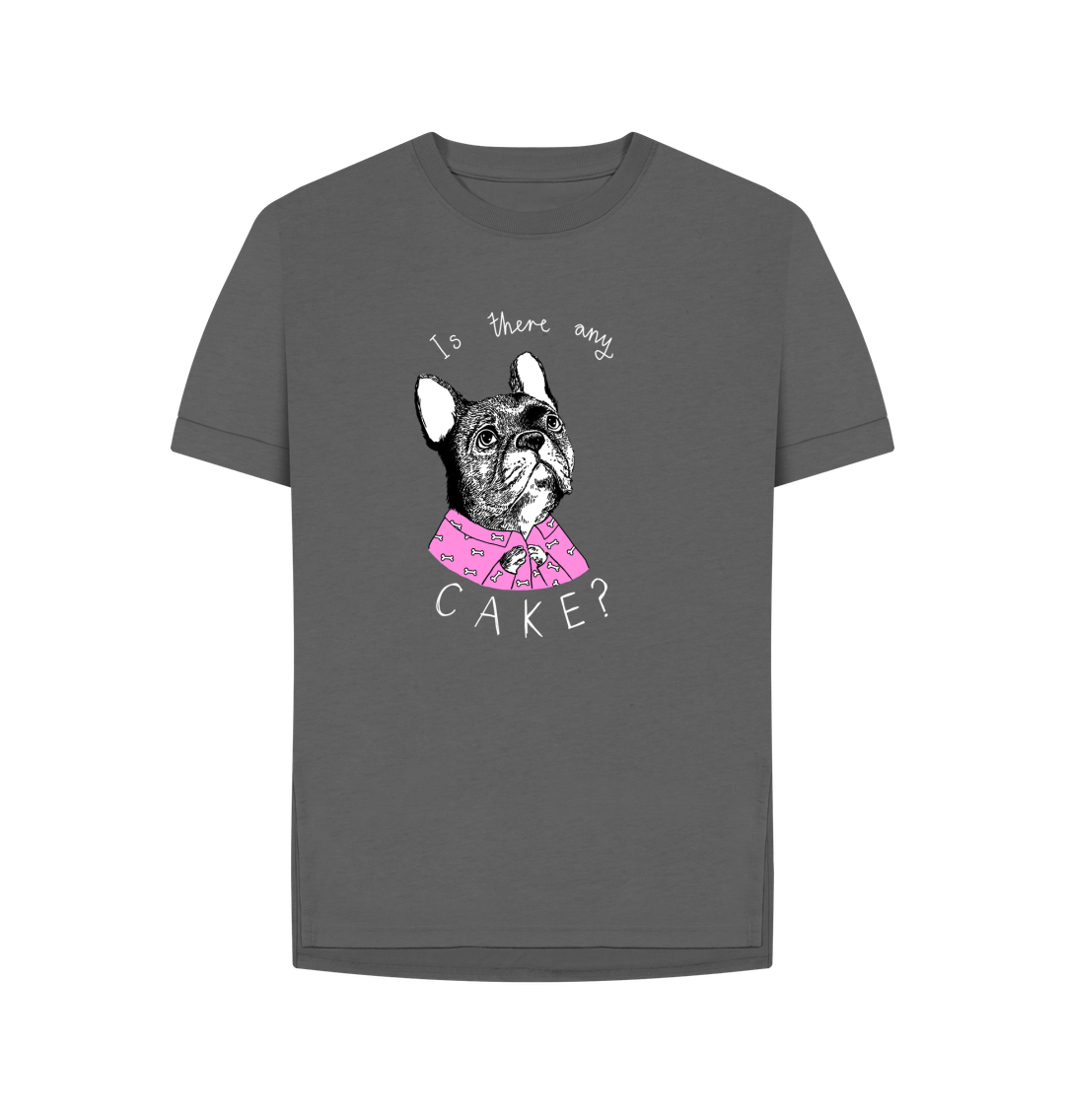 Slate Grey 'Is There Any Cake?' Women's T-shirt