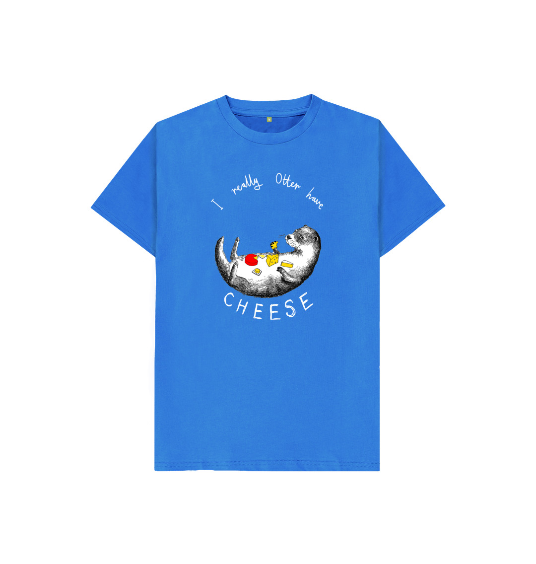Bright Blue 'I Really Otter Have Cheese' Kids T-shirt