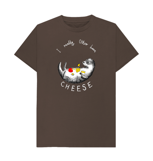 Chocolate 'I Really Otter Have Cheese!' Men's T-shirt