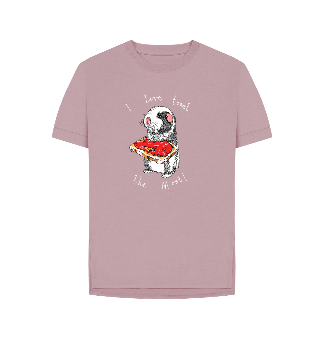 Mauve 'I Love Toast The Most!' Women's T-shirt
