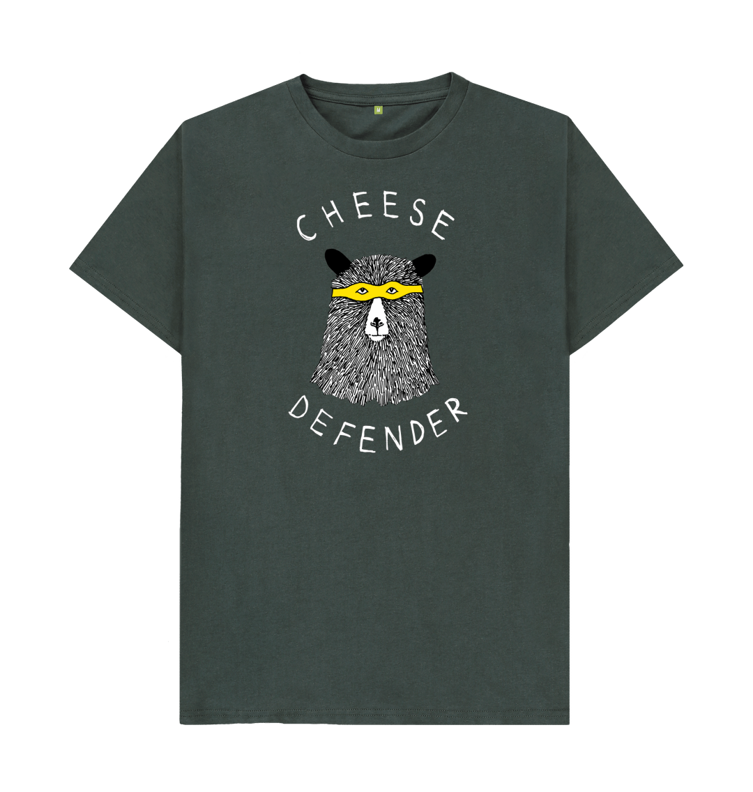 Dark Grey 'Cheese Defender' Men's T-shirt