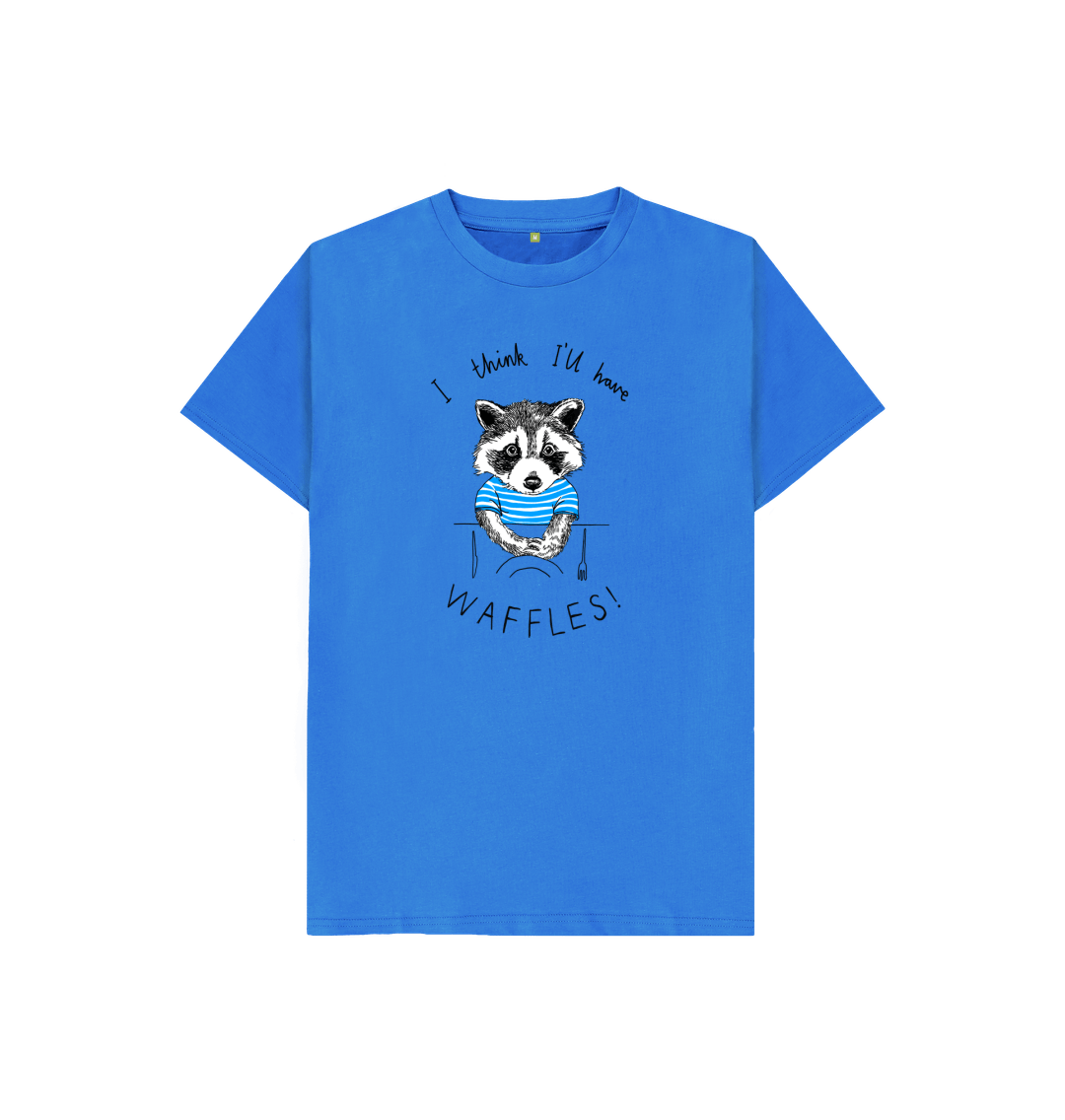 Bright Blue 'I Think I'll Have Waffles'