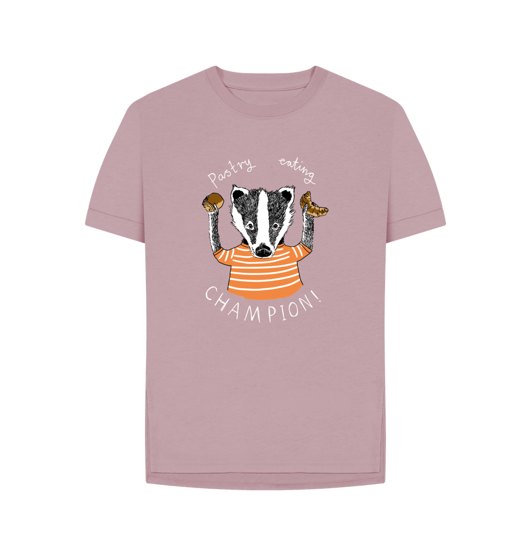 Mauve 'Pastry Eating champion!' Women's T-shirt