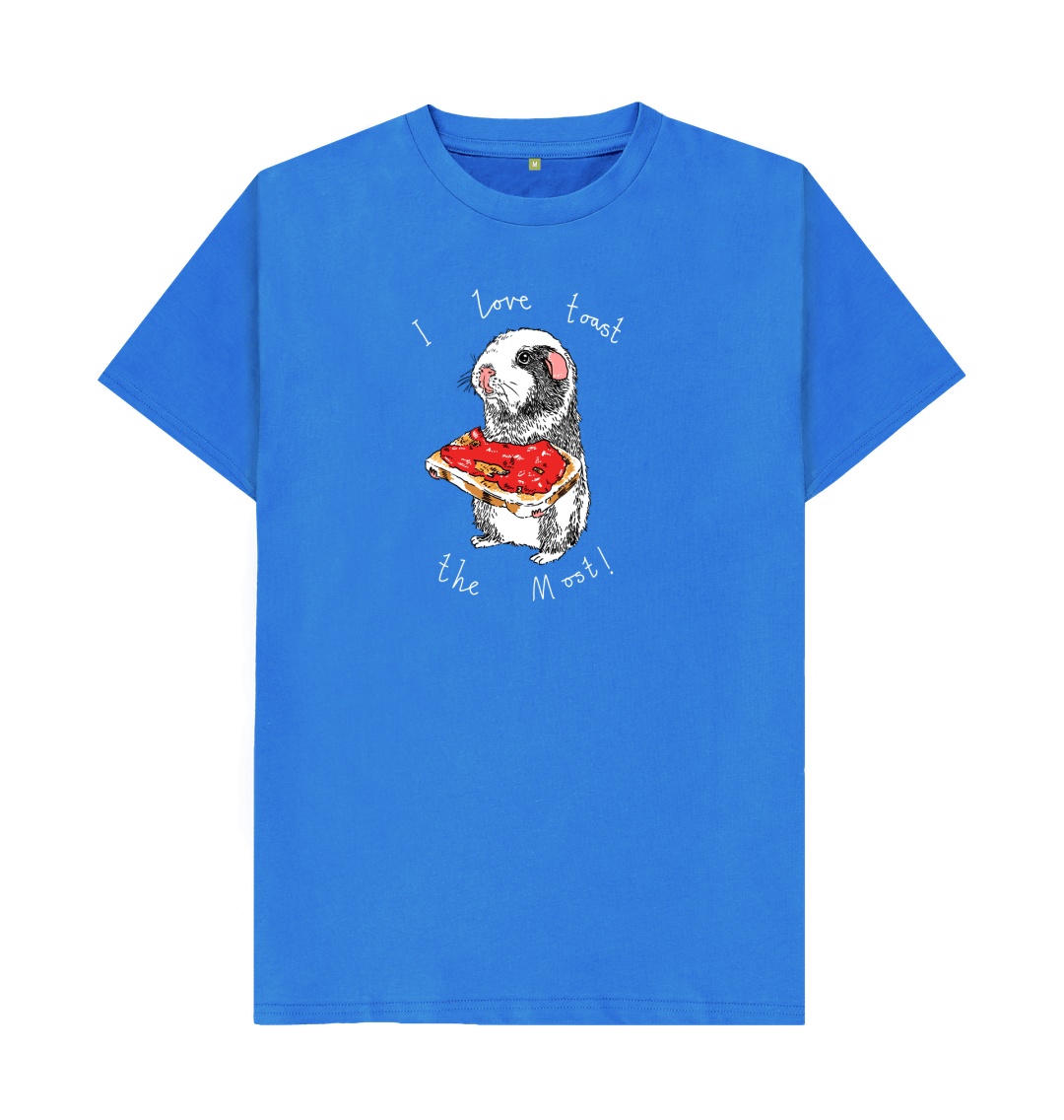 Bright Blue 'I Love Toast The Most!' Men's T-shirt