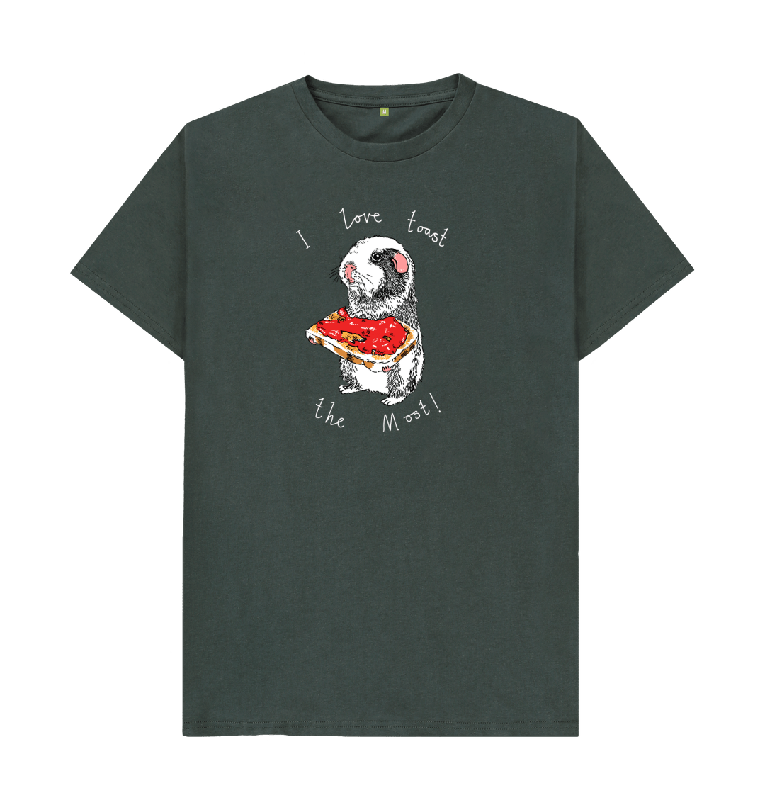 Dark Grey 'I Love Toast The Most!' Men's T-shirt